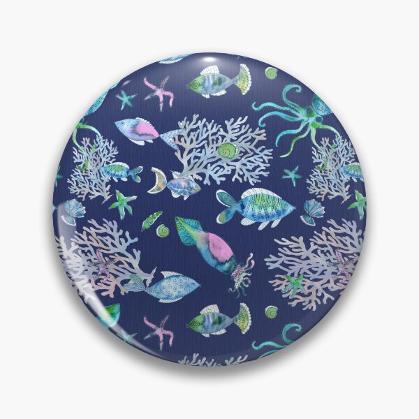 Item preview,  Underwater life Blue designed and sold by Alessandro Remo Mazzoni Remotextiles.