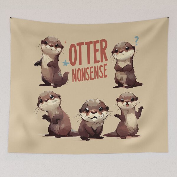 Item preview, Funny Sketchy Otters Nonsense designed and sold by TomFrontierArt.