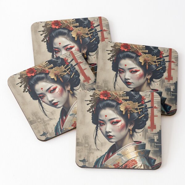 Item preview, Vintage Geisha - Elegant Traditional Japanese Art designed and sold by Kelvin Hughes Design.
