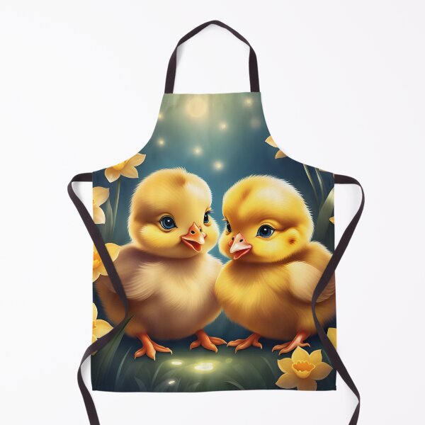 Item preview, Two Cute Yellow Fluffly Baby Chicks being Friends designed and sold by Sticker-Tree.