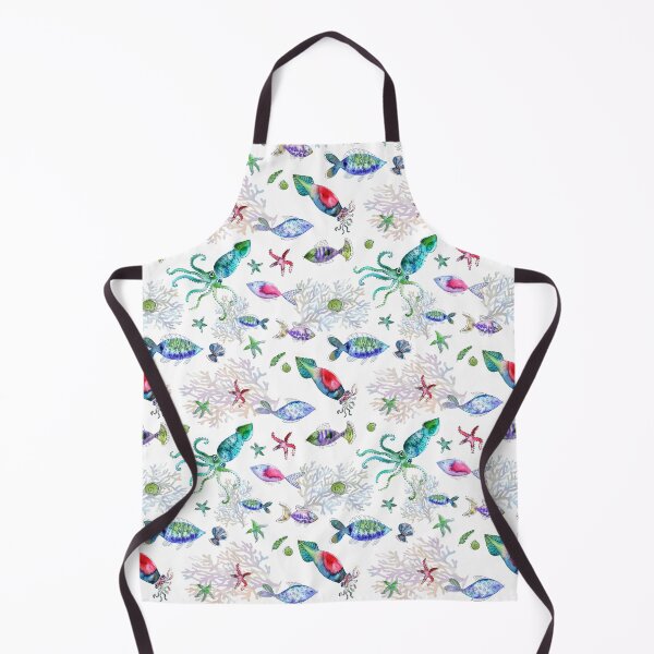 Item preview, Underwater life White designed and sold by Alessandro Remo Mazzoni Remotextiles.