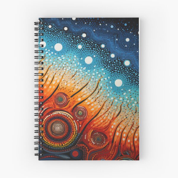 Item preview, Aboriginal Inspired Dot Art - Deep Sea Fire Flowers designed and sold by GrinGalore.
