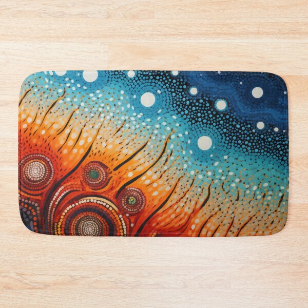 Item preview, Aboriginal Inspired Dot Art - Deep Sea Fire Flowers designed and sold by GrinGalore.