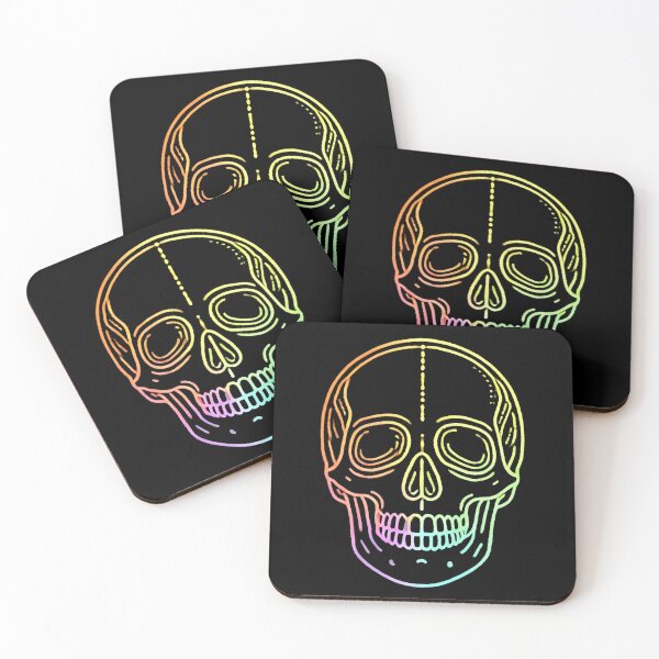 Item preview, Colorful Rainbow Skull Outline designed and sold by Blink Art Studio.