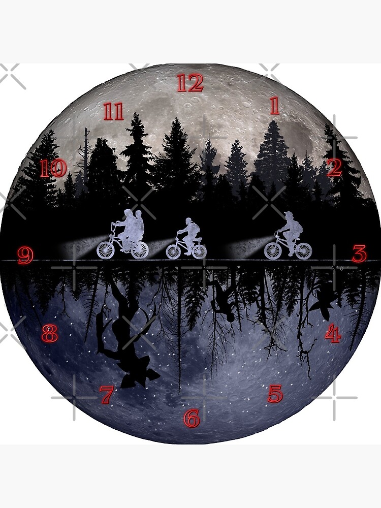 "Stranger Things Upside Down Clock Design" Clock for Sale by