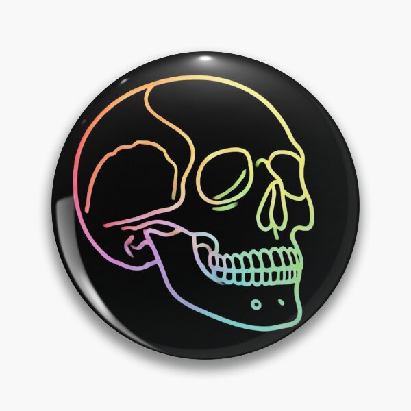 Item preview, Colorful Rainbow Skull Outline designed and sold by Blink Art Studio.