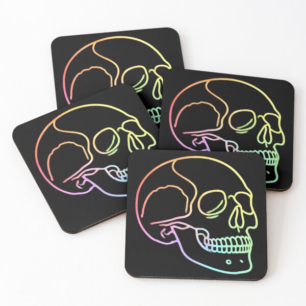 Item preview, Colorful Rainbow Skull Outline designed and sold by Blink Art Studio.