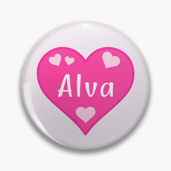 Item preview, Alva Name Pink Heart  designed and sold by Jeallan Designs.