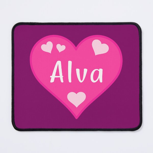 Item preview, Alva Name Pink Heart  designed and sold by Jeallan Designs.