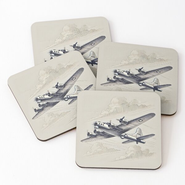 Item preview, Majestic B-17 Bomber in Flight - Dynamic Sketch Art designed and sold by Windy-market.