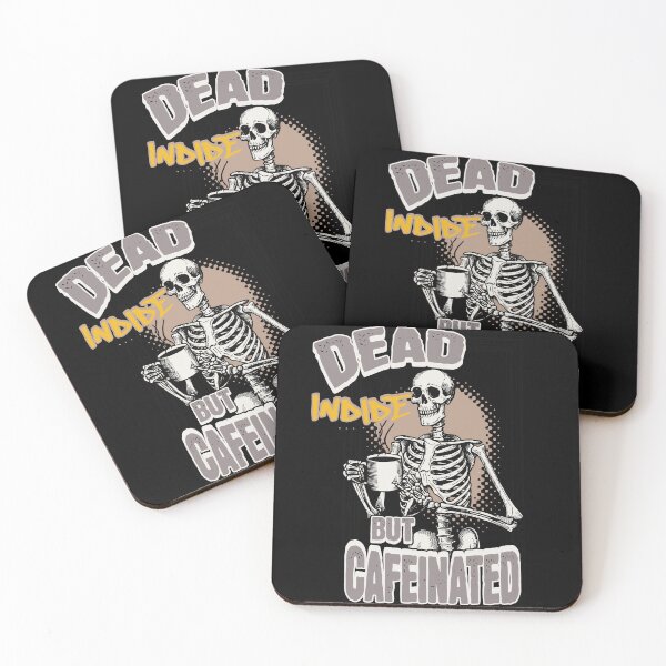 Item preview, Dead Inside But Cafeinated Halloween Coffee Design designed and sold by LuminOrb.