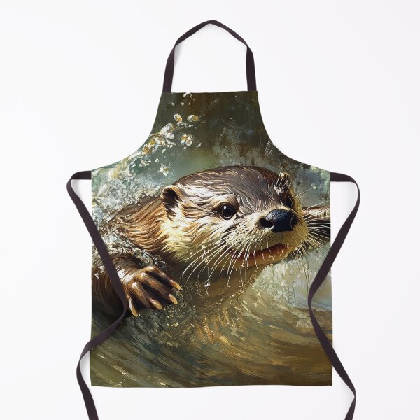 Item preview, An otter emerging from Water - Wildlife photo 2 designed and sold by TheArtistOf2022.