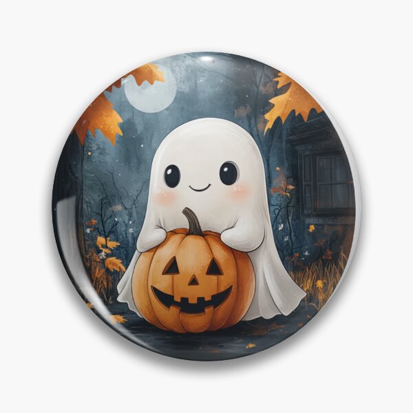 Item preview, Cute Ghost with pumpkin designed and sold by Proteinmalac.