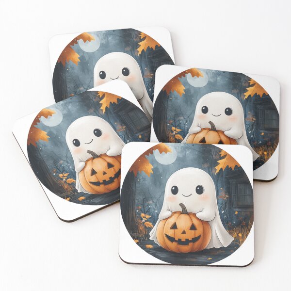 Item preview, Cute Ghost with pumpkin designed and sold by Proteinmalac.