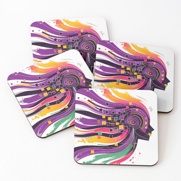Item preview, Colorful Abstract AI with Digital Data Flow designed and sold by ZetaDream.