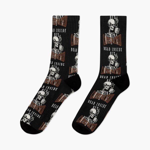 Item preview, Dead Inside But Caffeinated Funny Coffee Saying designed and sold by LuminOrb.
