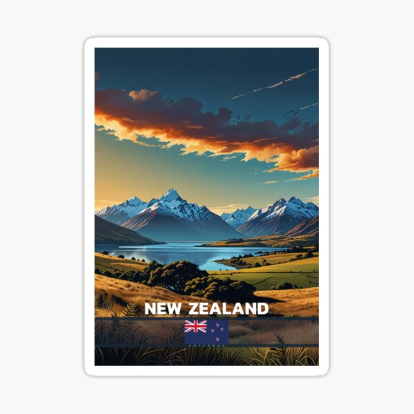 Aperçu de l'œuvre Voyage en Nouvelle-Zélande créée et vendue par Thistle-TShop.