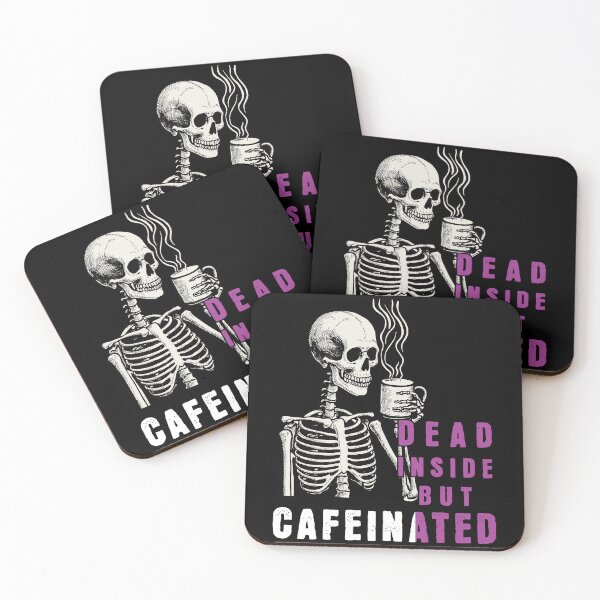 Item preview, Dead Inside But Caffeinated Funny Coffee Saying designed and sold by LuminOrb.
