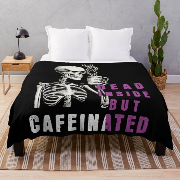 Item preview, Dead Inside But Caffeinated Funny Coffee Saying designed and sold by LuminOrb.