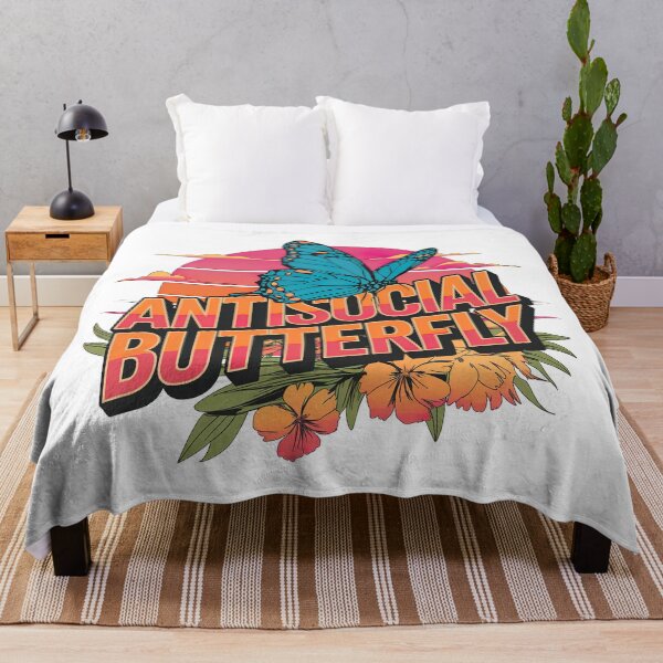 Item preview, Antisocial Butterfly, Anti Social Butterfly Retro Introverted Design designed and sold by graphic-genie.