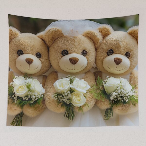 Item preview, Bride bear with her bridesmaids designed and sold by Osintown.