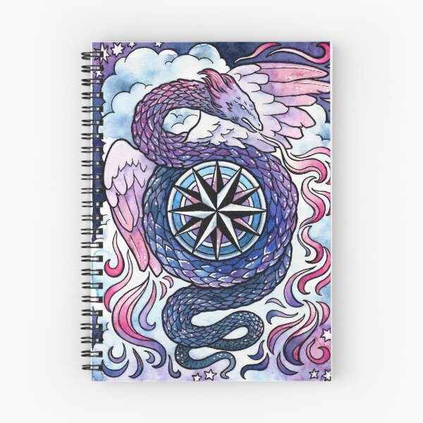 Item preview, Zephyr Dragon at Dusk | Purple Winged Dragon Art designed and sold by OMEGAFAUNA.
