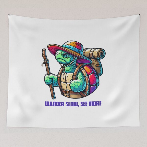 Item preview, Colorful Adventurer Turtle - Wander slow, See more designed and sold by MaateoDesign.