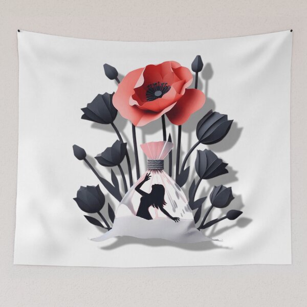 Item preview, Somniferum Dreams War with Drugs Red Poppy Addict Nightmares Woman Poppies designed and sold by SomniferumWars.