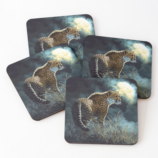 Item preview, A Cheetah gazing through the fields at night - Wildlife photo designed and sold by TheArtistOf2022.