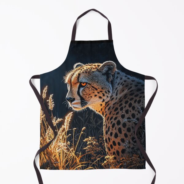 Item preview, A Cheetah gazing through the fields at night - Wildlife photo designed and sold by TheArtistOf2022.