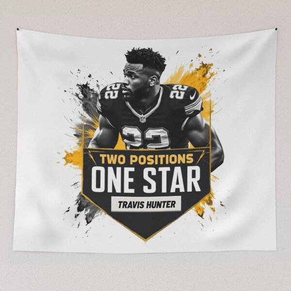 Item preview, Two Positions, One Star – Travis Hunter designed and sold by TauqeerArts.