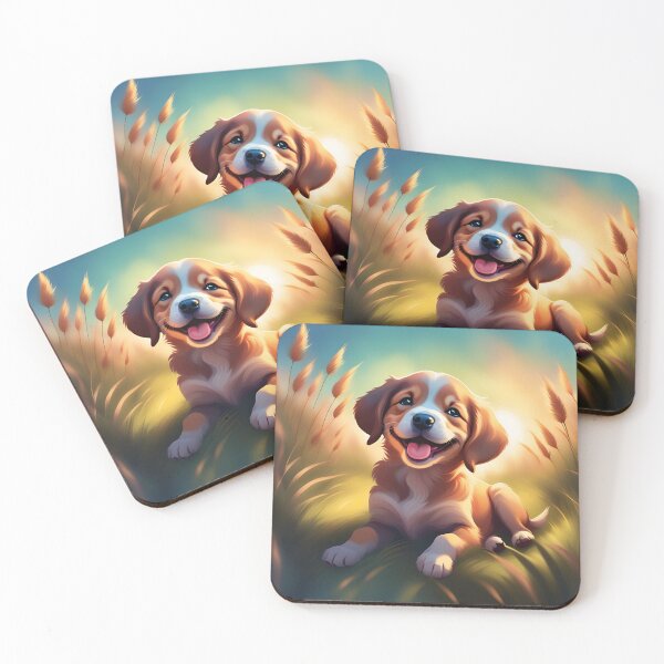 Item preview, Cute Little Puppy Dog Sitting in the Grass designed and sold by Sticker-Tree.
