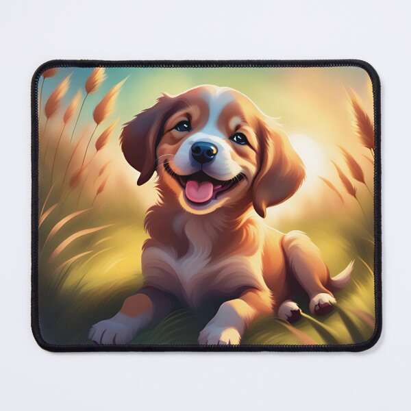Item preview, Cute Little Puppy Dog Sitting in the Grass designed and sold by Sticker-Tree.