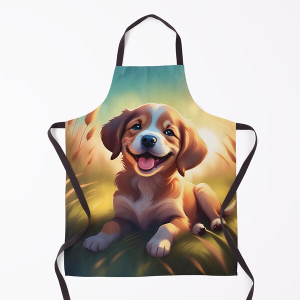 Item preview, Cute Little Puppy Dog Sitting in the Grass designed and sold by Sticker-Tree.