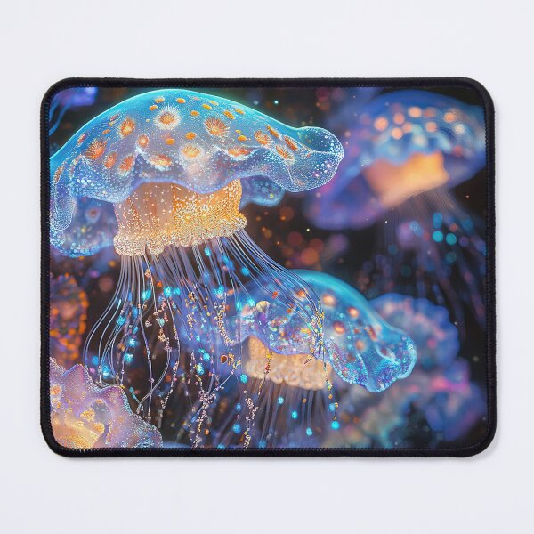 Item preview, Jellyfish glowing underwater - Nature photo 2 designed and sold by TheArtistOf2022.
