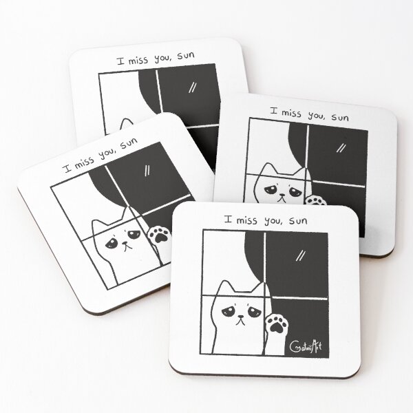Item preview, I Miss You Sun Cat At Window designed and sold by sagm.