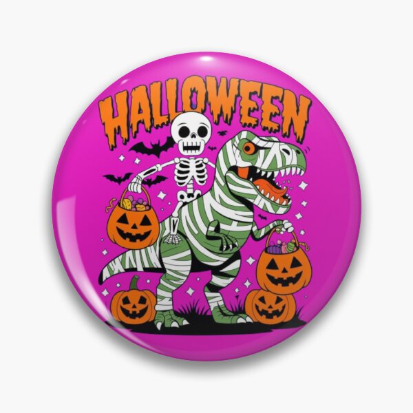 Item preview, Skeleton on Mummy Dinosaur Halloween Candy Grab designed and sold by SztylishDesigns.