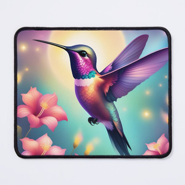 Item preview, Beautiful Hovering Hummingbird in Moonlit Night Sky designed and sold by Sticker-Tree.