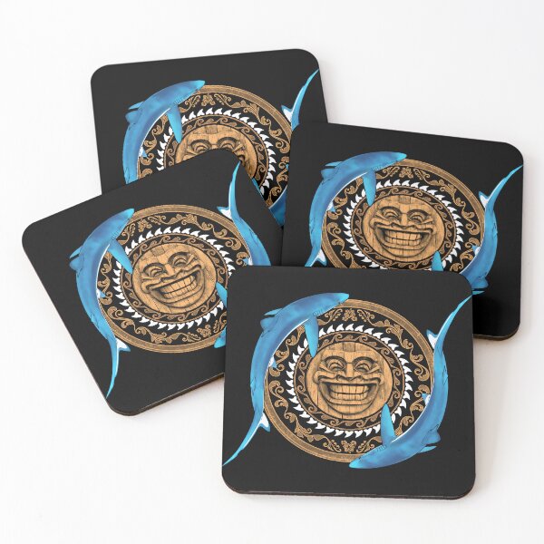 Item preview, Blue Shark Tiki Sun designed and sold by NicGrayGraphic.