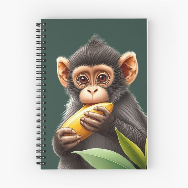 Item preview, Cute Fury Monkey Eating Banana  designed and sold by Juana-.