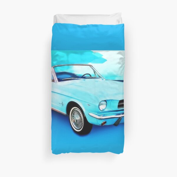 Sixty Four and a Half Mustang Convertible Miss B Duvet Cover