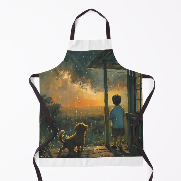 Item preview, Go away rain - boy and dog designed and sold by violethue.
