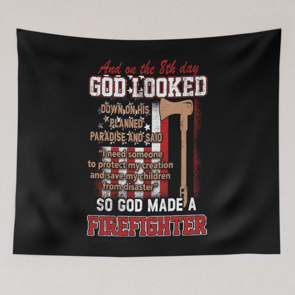 Item preview, God Made a Firefighter Sign | Firefighter Gift | Firefighter Decor | Gifts for Him designed and sold by FernaRoje.