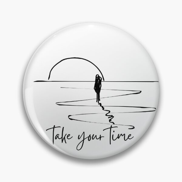 Item preview,  Line art beach sunset , take your time inspirational quote designed and sold by ZMaria.