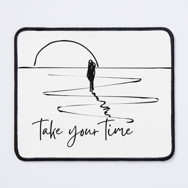 Item preview, Line art beach sunset , take your time inspirational quote designed and sold by ZMaria.