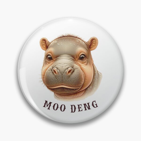 Item preview, Moo Deng - Viral Hippo Portrait designed and sold by GorinART.