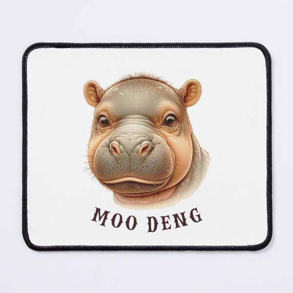 Item preview, Moo Deng - Viral Hippo Portrait designed and sold by GorinART.