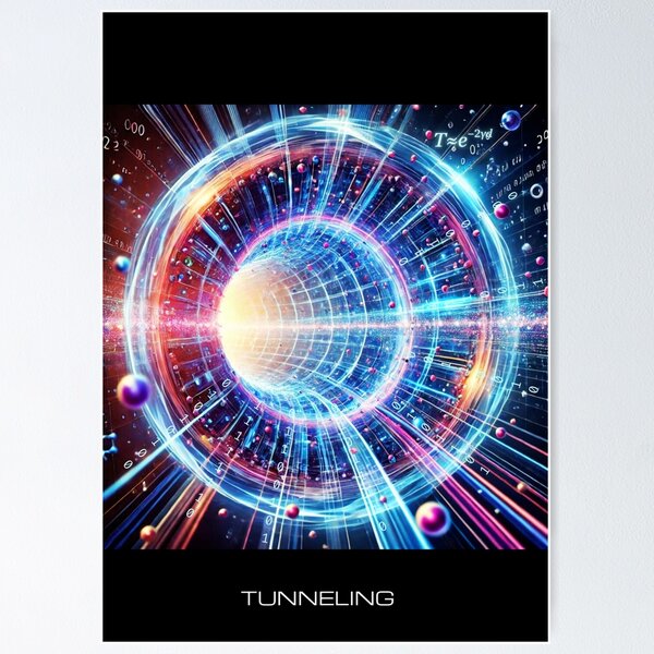Item preview, An illustration of Quantum Tunneling. designed and sold by V-vstudio.