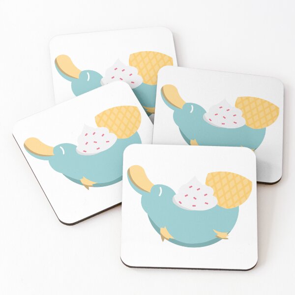 Item preview, Lindo ornitorrinco con waffle y crema batida designed and sold by designnika.