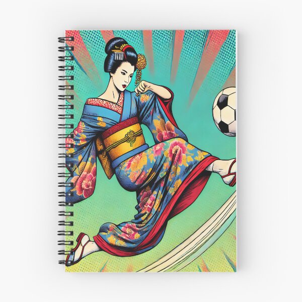 Item preview, Geisha Soccer – Dynamic Pop Art Fusion designed and sold by SakuraJapanArt.